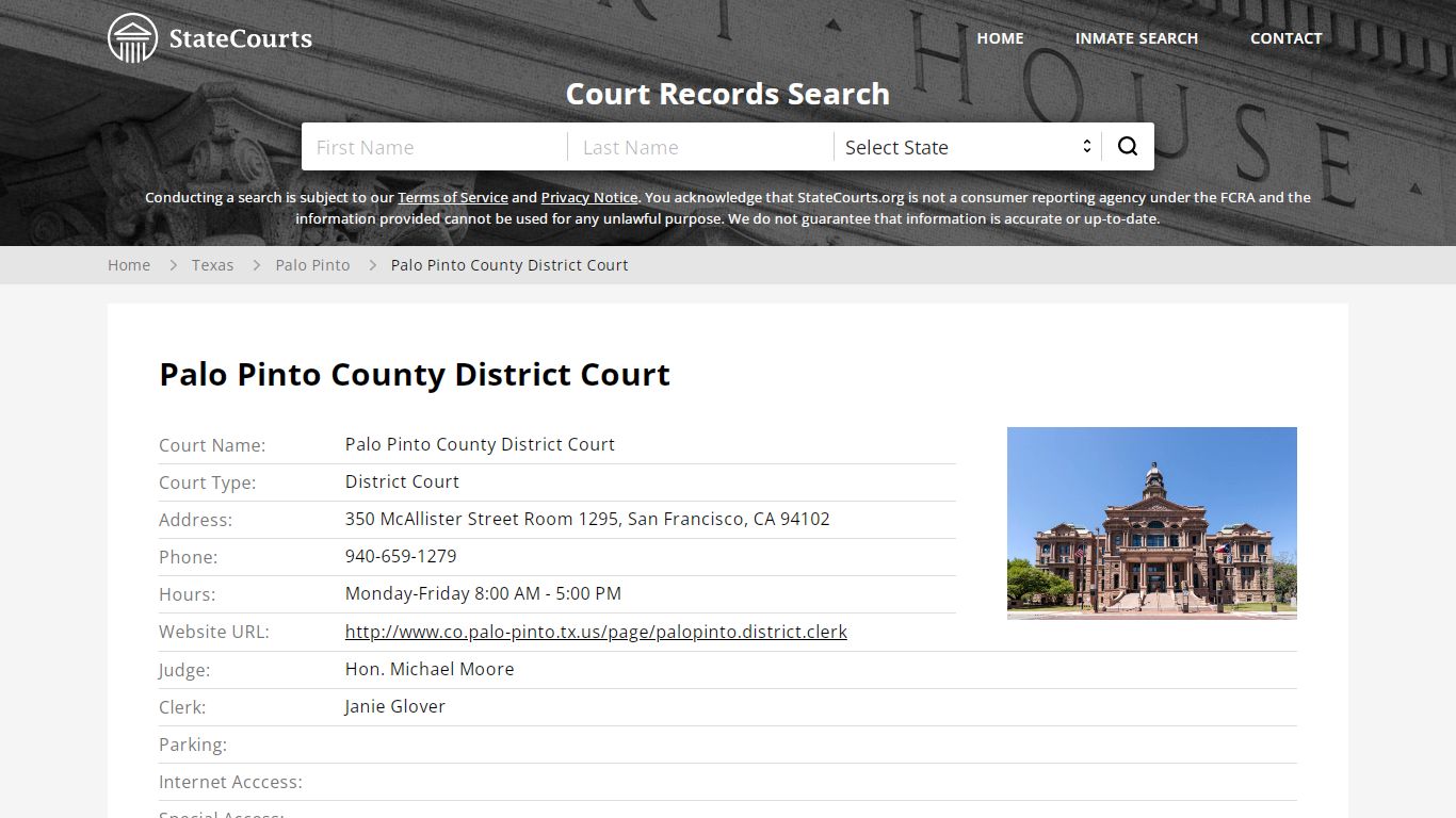 Palo Pinto County District Court, Palo Pinto County, TX ...